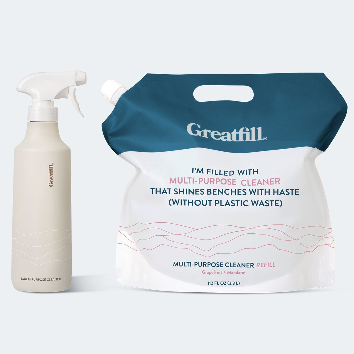 Grapefruit + Mandarin / Light Grey