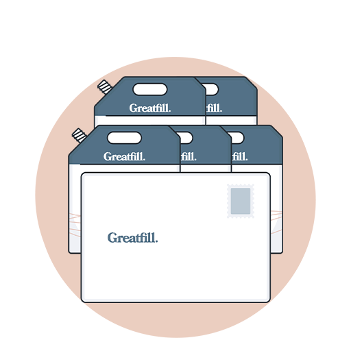 WHEN YOU HAVE 5 EMPTY POUCHES, MAIL THEM BACK FOR FREE IN THE PREPAID ENVELOPE PROVIDED