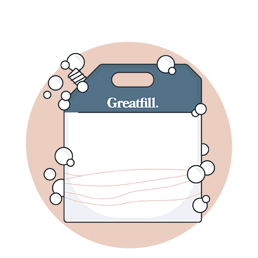 WE'LL CLEAN, REFILL AND REUSE THE POUCH BAG