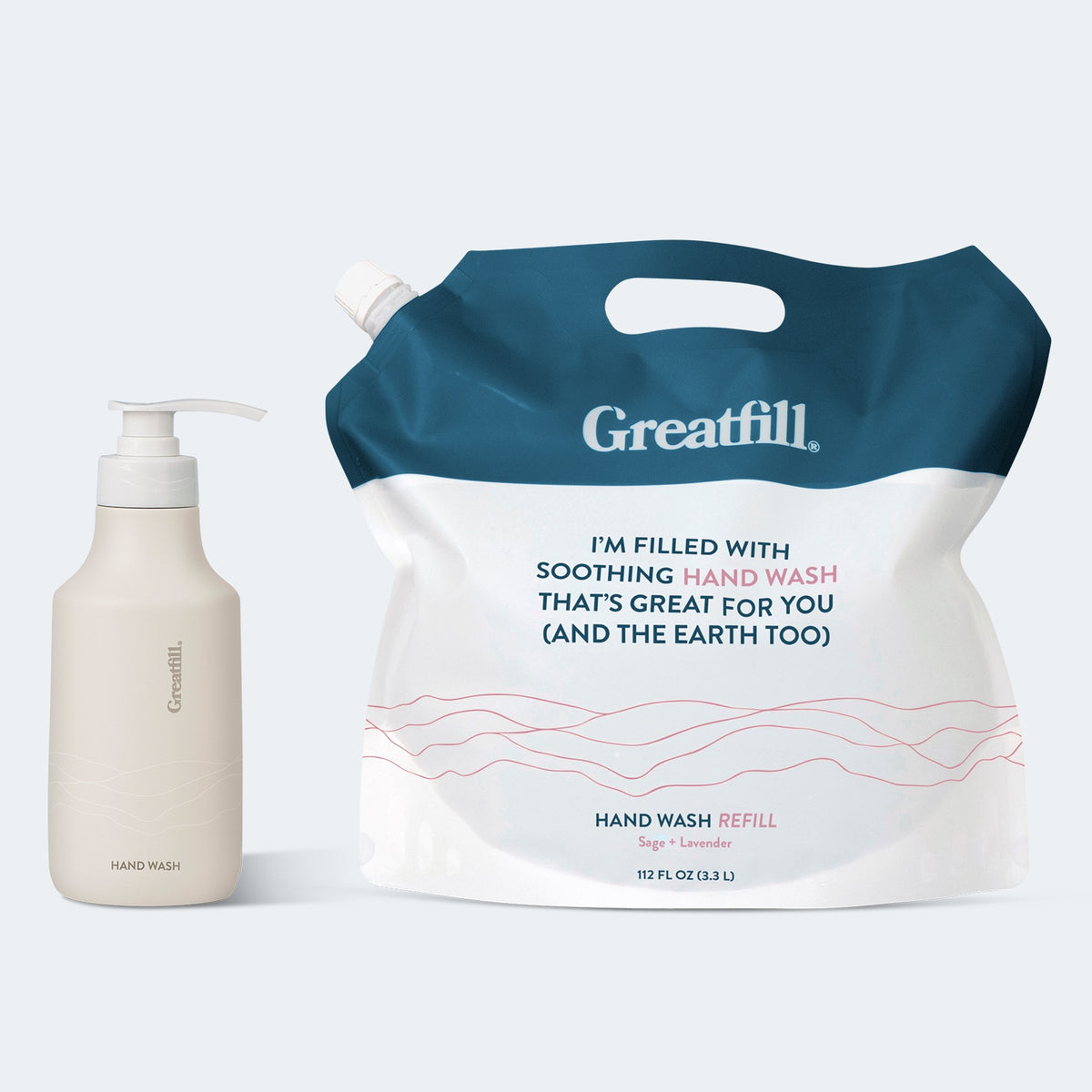 Sage + Lavender / Light Grey